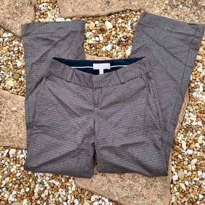 Banana Republic Brown Houndstooth Straight Leg Pants